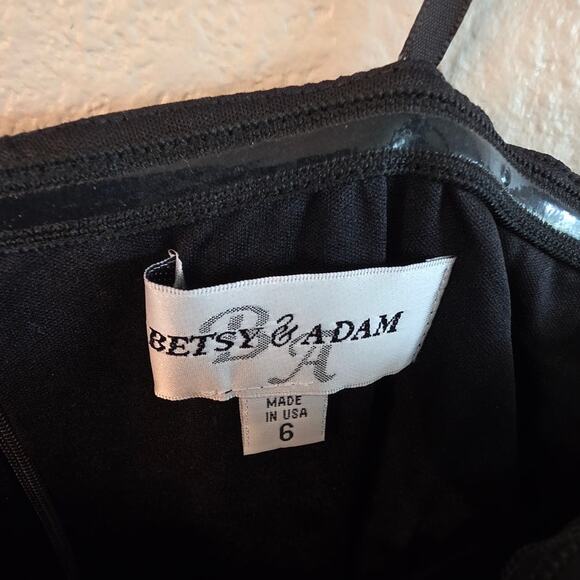 Betsy & Adam Women's Formal Dress SZ 6 Red Black Goth Vampire - Picture 5 of 7